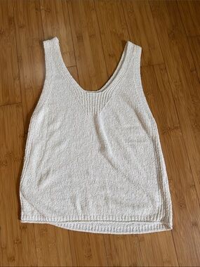 Madewell Cream Textured Knit Tank